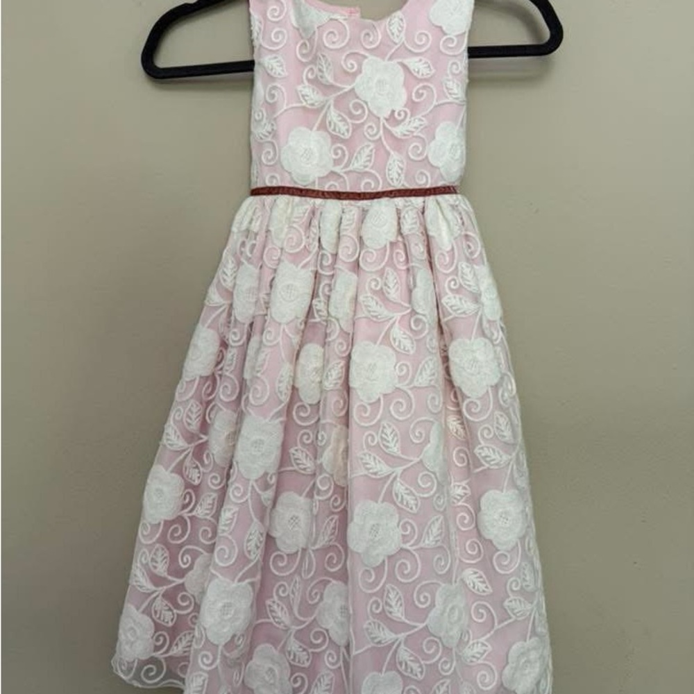Pippa & Julie Pink and White A-Line Sundress for Weddings